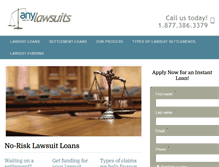 Tablet Screenshot of anylawsuits.com